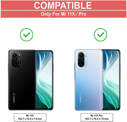 VAKIBO Super Premium Black Border Transparent Case With Corner Protection & Camera Protection Suitable for Mi 11X Pro