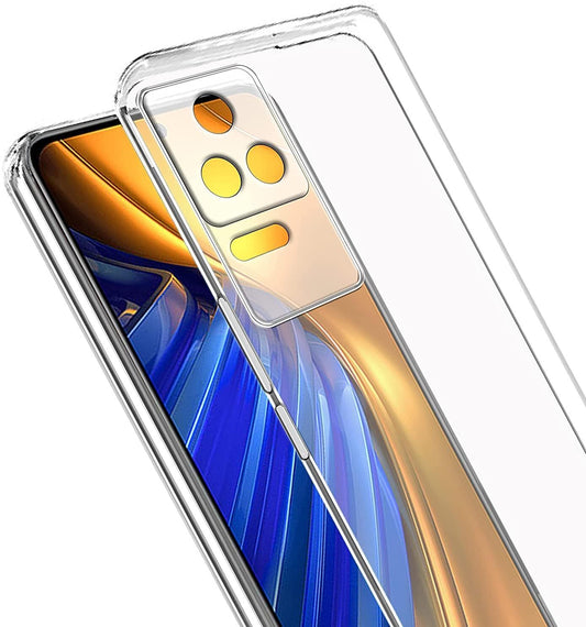 VAKIBO Premium Clear 2MM Thick Transparent Soft TPU Rubber Back Cover Case With Camera Protection Suitable for Mi Poco F4 5G