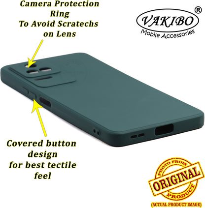 VAKIBO Matte 1.5 MM Thick With Camera Protection Green Coloured Soft TPU Back Cover Case Suitable for Mi Poco F4