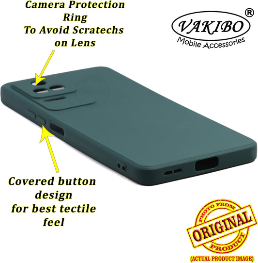 VAKIBO Matte 1.5 MM Thick With Camera Protection Green Coloured Soft TPU Back Cover Case Suitable for Mi Poco F4