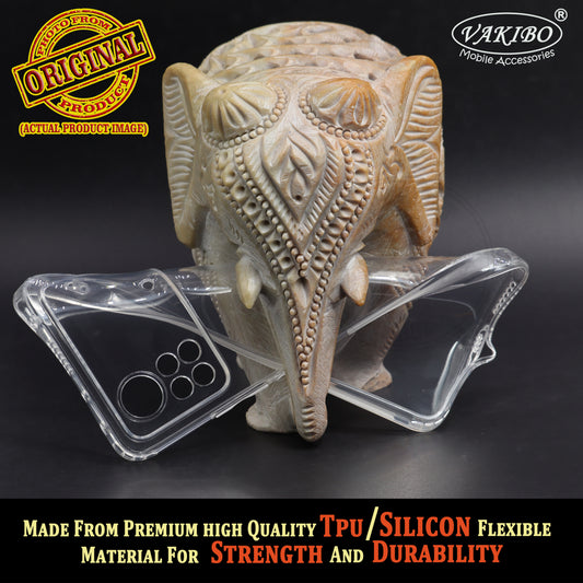 VAKIBO Super Premium Soft TPU Transparent Case With Dustplug,Side Grip,Corner Protection,lanyard Cuts,Camera Protection Suitable for Mi Poco X4 Pro