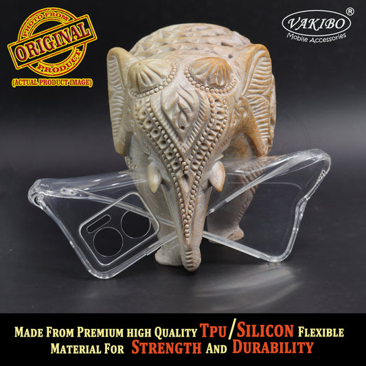 VAKIBO Premium Clear 1.5MM Thick Transparent Soft TPU Rubber Back Cover Case With Camera Protection Suitable for Mi Redmi 11 Prime 5G