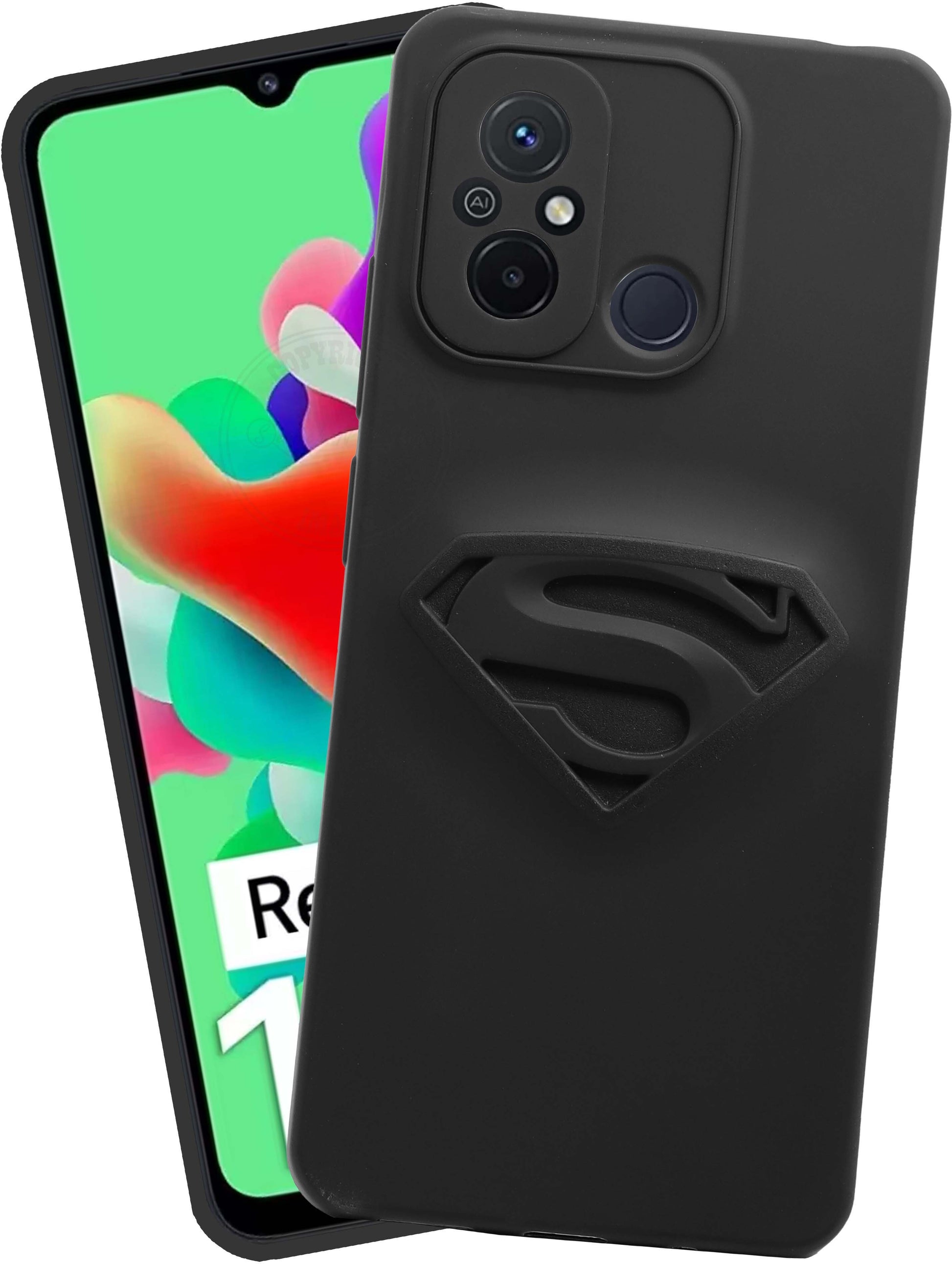 VAKIBO Black Coloured Back Cover Case Suitable for Mi Redmi 12C