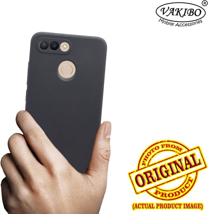 VAKIBO Matte 1.5 MM Thick With Camera Protection Black Coloured Soft TPU Rubber Back Cover Case Suitable for Mi Redmi 6