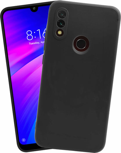 VAKIBO Matte 1.5 MM Thick With Camera Protection Black Coloured Soft TPU Rubber Back Cover Case Suitable for Mi Redmi 7
