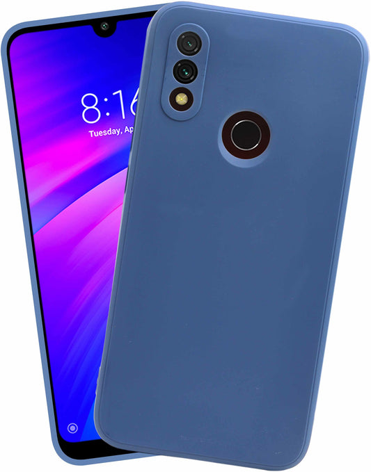 VAKIBO Matte 1.5 MM Thick With Camera Protection Blue Coloured Soft TPU Rubber Back Cover Case Suitable for Mi Redmi 7
