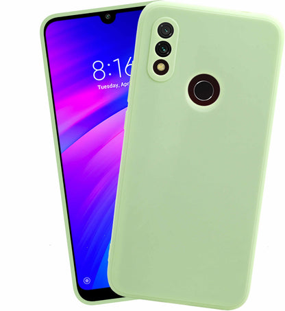 VAKIBO Matte 1.5 MM Thick With Camera Protection Pista Green Coloured Soft TPU Rubber Back Cover Case Suitable for Mi Redmi 7