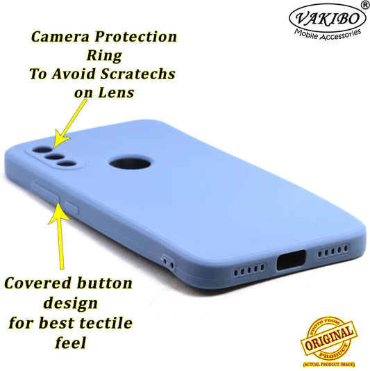 VAKIBO Matte 1.5 MM Thick With Camera Protection Steel Blue Coloured Soft TPU Rubber Back Cover Case Suitable for Mi Redmi Y3