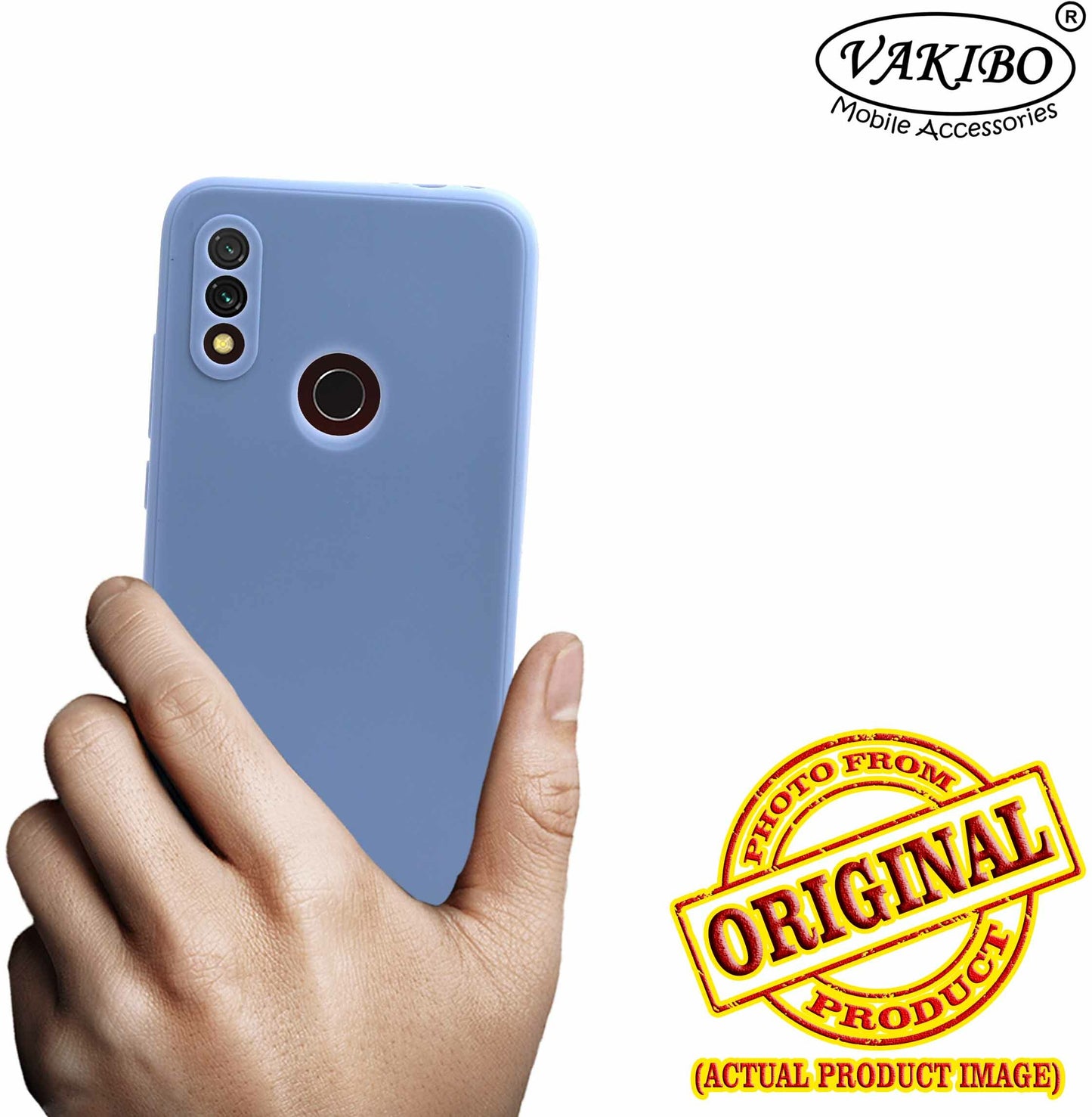 VAKIBO Matte 1.5 MM Thick With Camera Protection Steel Blue Coloured Soft TPU Rubber Back Cover Case Suitable for Mi Redmi 7