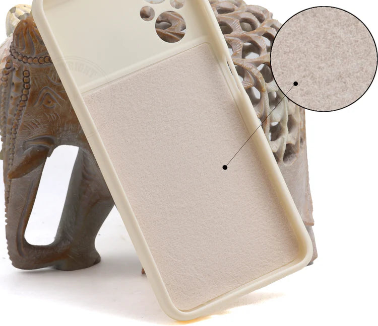 VAKIBO Matte 1.5 MM Thick With Camera Protection Cream White Coloured Soft TPU Rubber Back Cover Case Suitable for Mi Poco C50