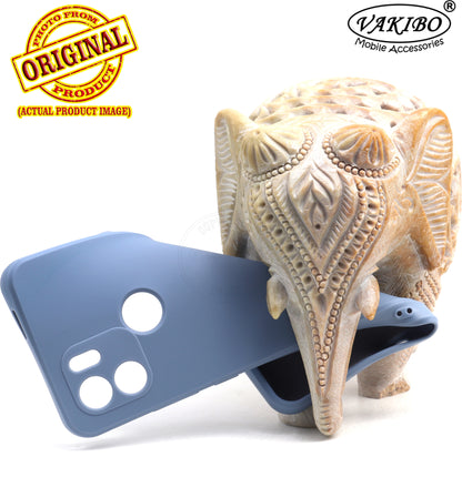 VAKIBO Matte 1.5 MM Thick With Camera Protection Steel Blue Coloured Soft TPU Rubber Back Cover Case Suitable for Mi Redmi A1 Plus