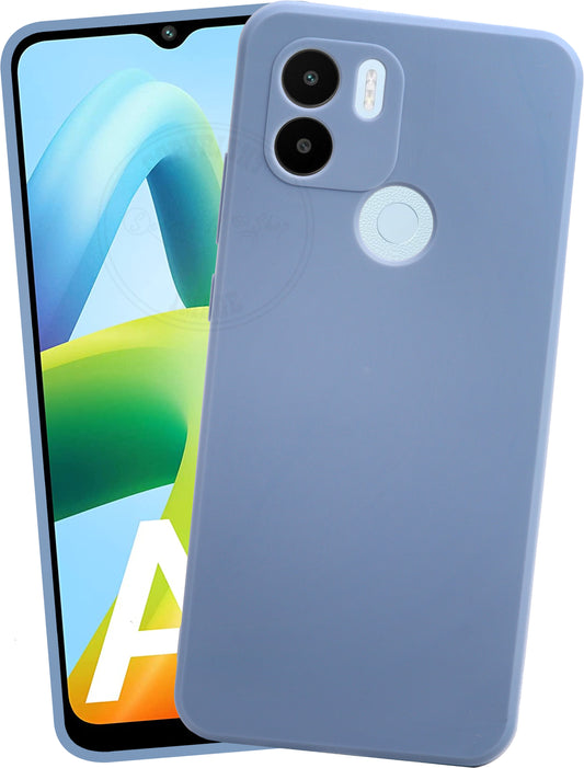 VAKIBO Matte 1.5 MM Thick With Camera Protection Steel Blue Coloured Soft TPU Rubber Back Cover Case Suitable for Mi Redmi A1 Plus