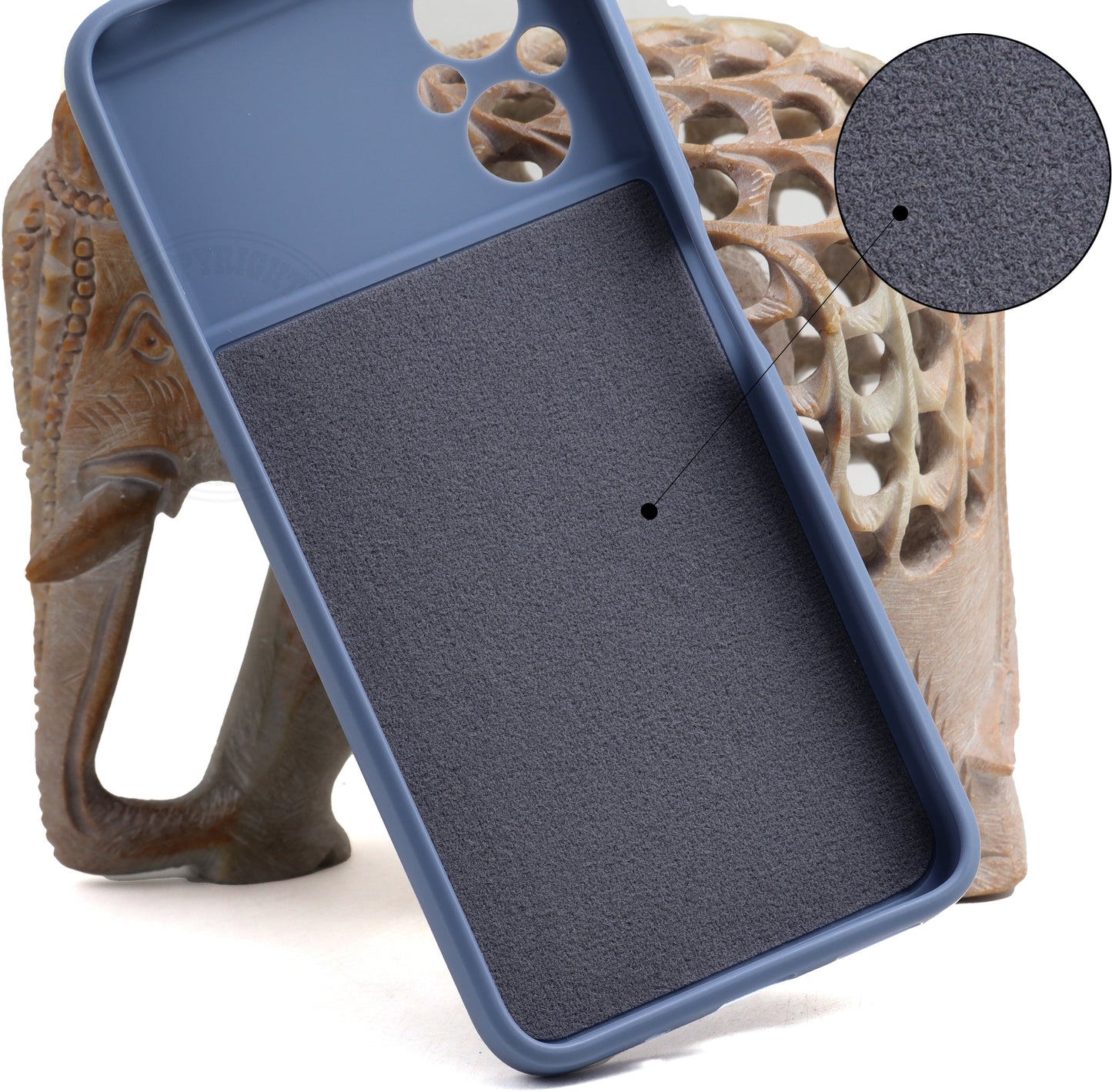 VAKIBO Matte 1.5 MM Thick With Camera Protection Steel Blue Coloured Soft TPU Rubber Back Cover Case Suitable for Mi Redmi A1 Plus