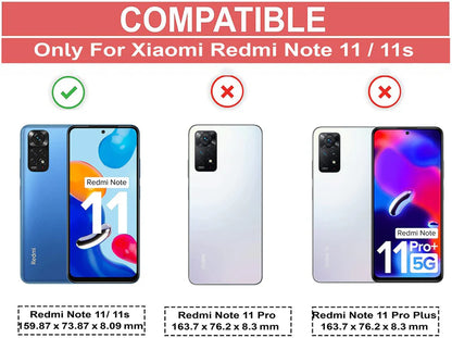 VAKIBO Black Coloured Back Cover Case Suitable for Mi Redmi Note 11S