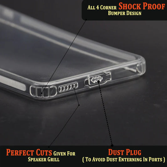 VAKIBO Super Premium Soft TPU Transparent Case With Dustplug,Side Grip,Corner Protection,lanyard Cuts,Camera Protection Suitable for Mi Redmi Note 11 Pro Plus