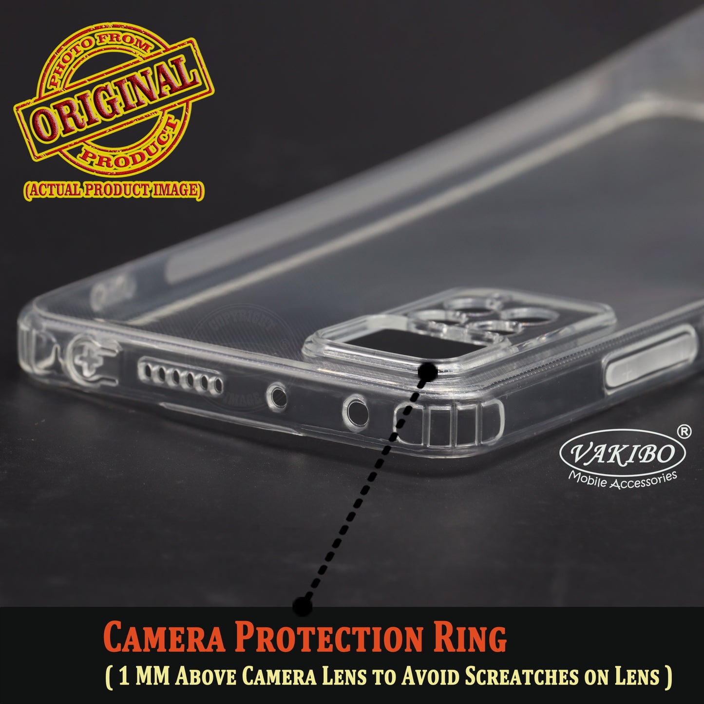 VAKIBO Super Premium Soft TPU Transparent Case With Dustplug,Side Grip,Corner Protection,lanyard Cuts,Camera Protection Suitable for Mi Redmi Note 11 Pro