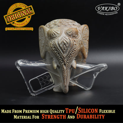 VAKIBO Super Premium Soft TPU Transparent Case With Dustplug,Side Grip,Corner Protection,lanyard Cuts,Camera Protection Suitable for Mi Redmi Note11 Pro +