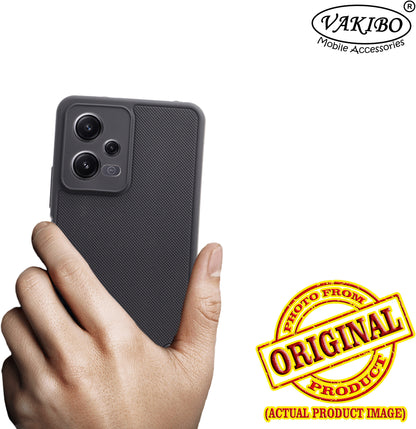 VAKIBO Dotted Black Coloured Made with Silicon Rubber TPU Back Cover Case Suitable for Mi Redmi Note 12