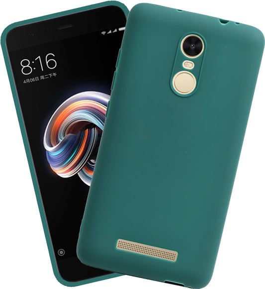 VAKIBO 1.2 MM Thick Green Coloured Soft TPU Rubber Back Cover Case With Camera Protection Ring Suitable for MI Redmi Note 3