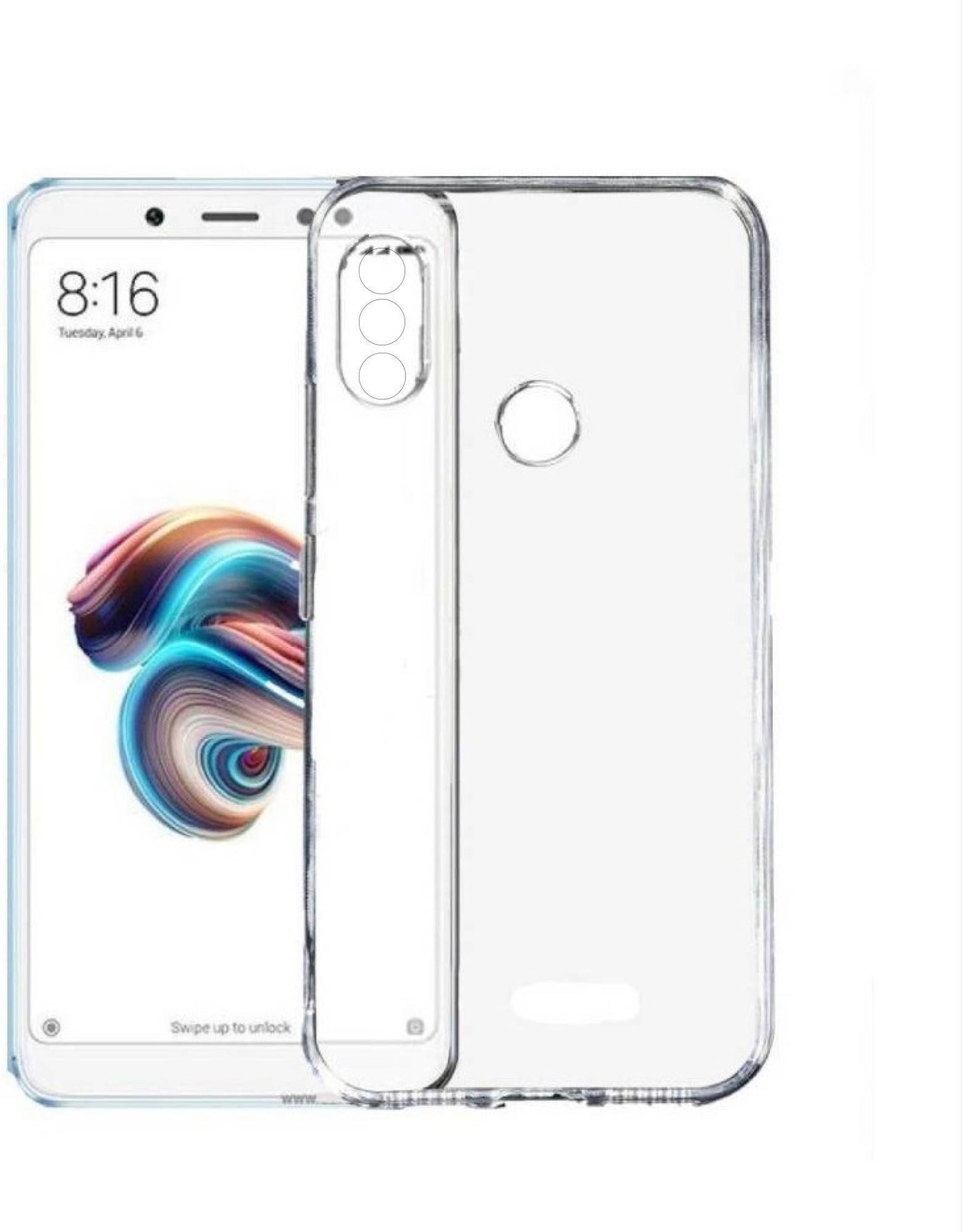VAKIBO Super Premium Soft TPU Transparent Case With Dustplug,Side Grip,Corner Protection,lanyard Cuts,Camera Protection Suitable for Mi Redmi Note 5 Pro