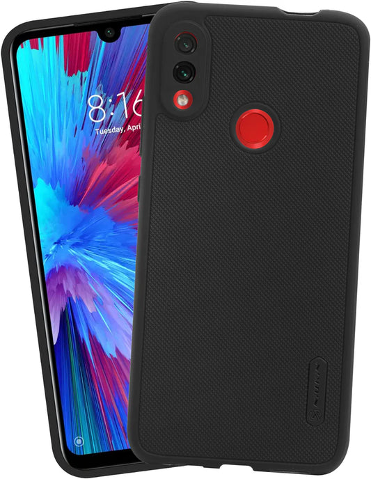 VAKIBO Dotted Black Coloured Made with Silicon Rubber TPU Back Cover Case Suitable for Mi Redmi Note 7 Pro