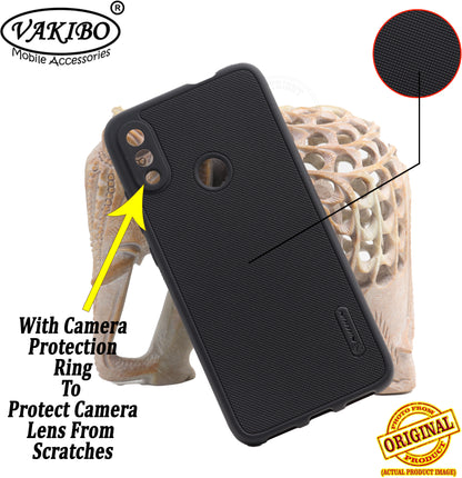 VAKIBO Dotted Black Coloured Made with Silicon Rubber TPU Back Cover Case Suitable for Mi Redmi Note 7S