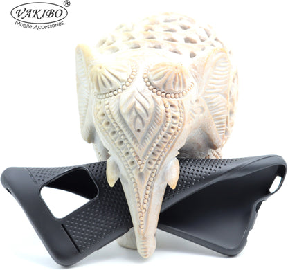 VAKIBO Dotted Design Black Coloured Soft TPU Back Cover Case Suitable for Mi Redmi Note 9 Pro