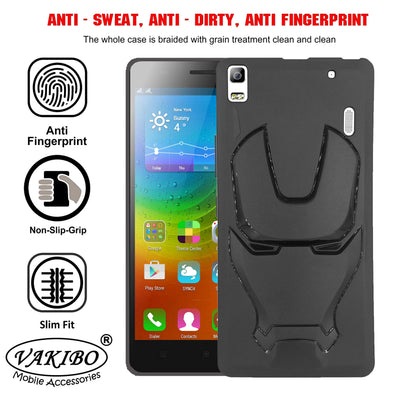VAKIBO 3D IronMan Mask Avengers Edition Soft Flexible Silicon Back Cover Case For Lenovo A7000